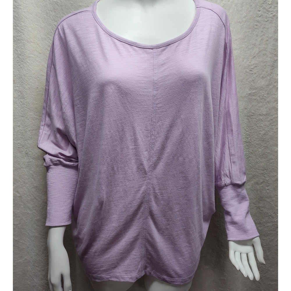 Lou Grey lavender lounge Med chill comfort day off casual slub simple top study